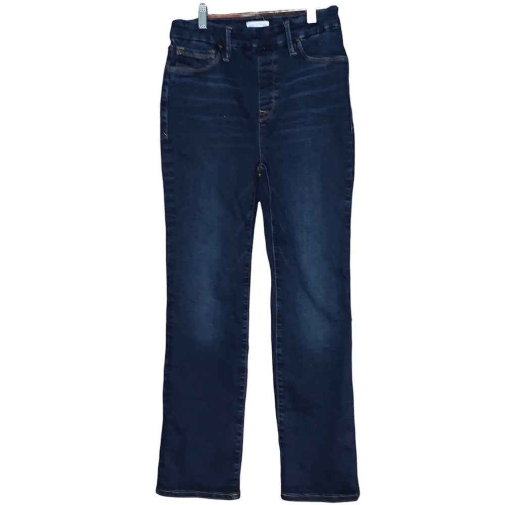 Good American Classic Straight Stretch Jeans Dark Wash Sz 3